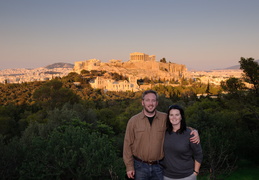 Christian & Meghan in front of the Acropolis